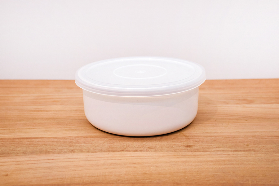野田琺瑯-圓形保存容器14cm(塑膠蓋) RD-14 便當盒
