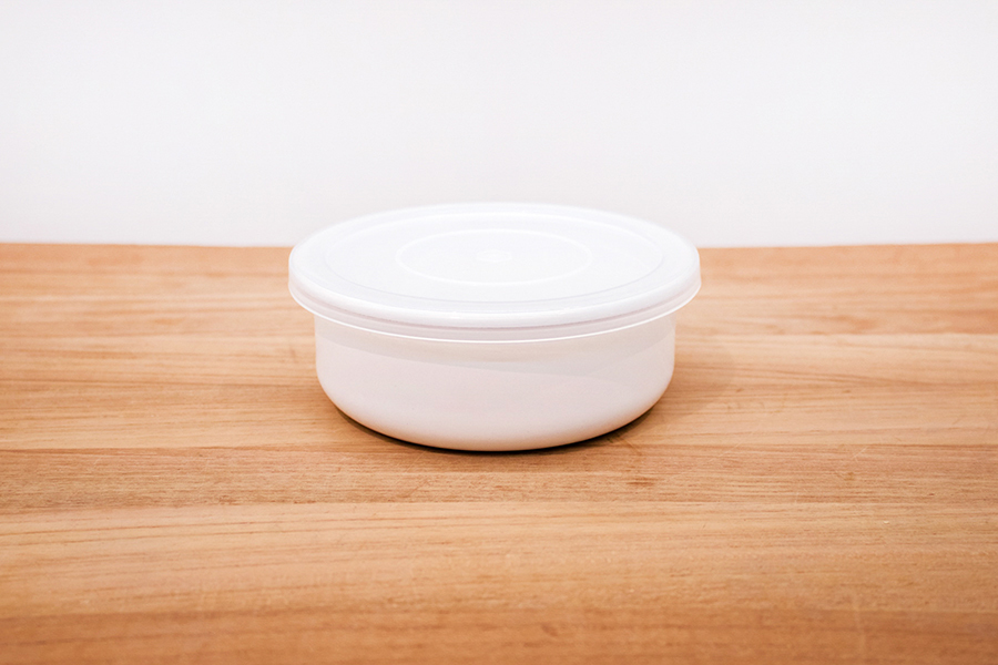 野田琺瑯-圓形保存容器12cm(塑膠蓋)RD-12 便當盒