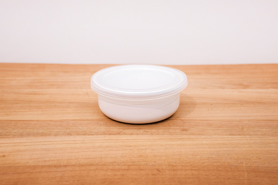 野田琺瑯-圓形保存容器10cm(塑膠蓋) RD-10 便當盒