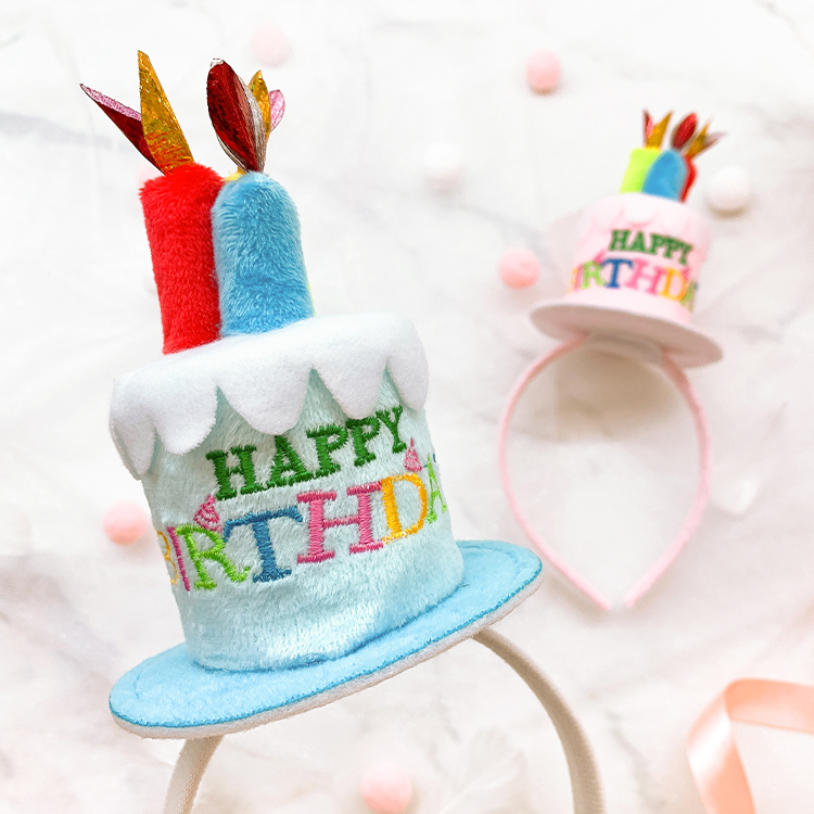 派對用品丨韓國ins風生日蛋糕髮箍-2色