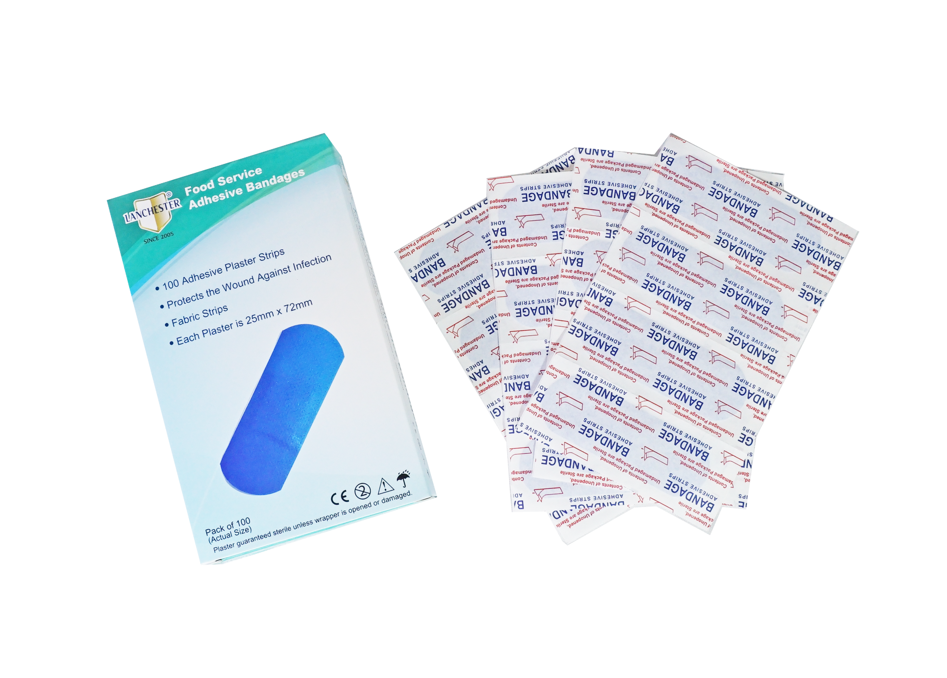 食品級藍色膠布(100枚)(高辨識度/持久耐用)