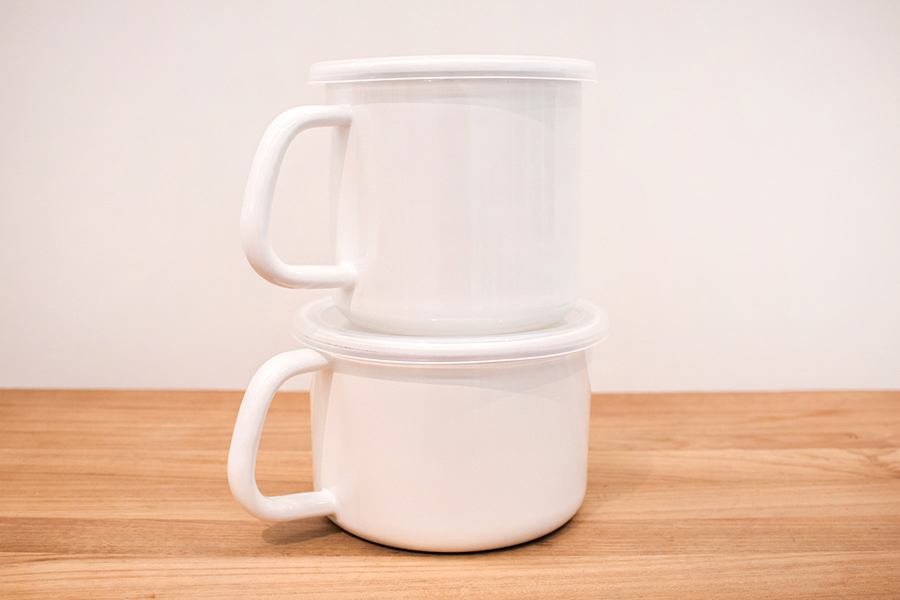 野田琺瑯-圓形附把手保存容器S（塑膠蓋）MS-12M