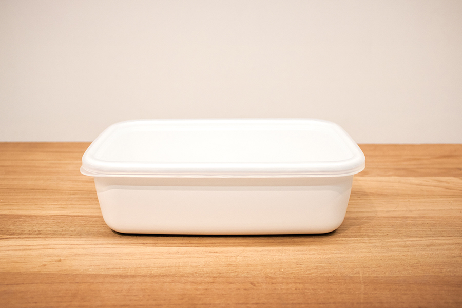 野田琺瑯-長方深形保存容器L（ 塑膠蓋）WRF-L