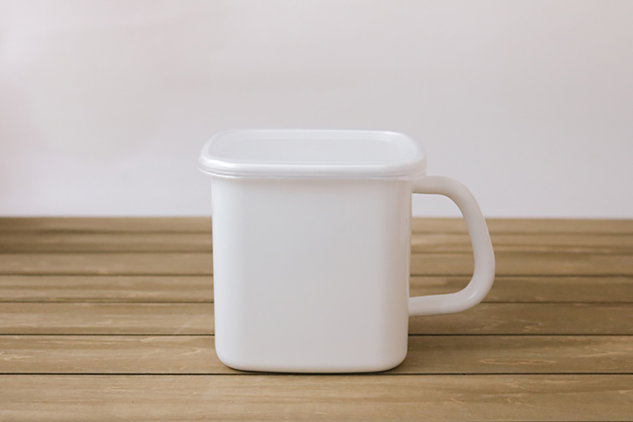 野田琺瑯-方形附把手保存容器L（塑膠蓋）MS-12K