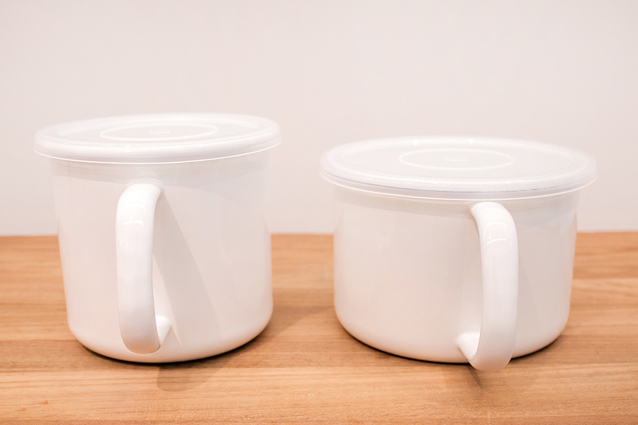 野田琺瑯-圓形附把手保存容器L（塑膠蓋）MS-14M