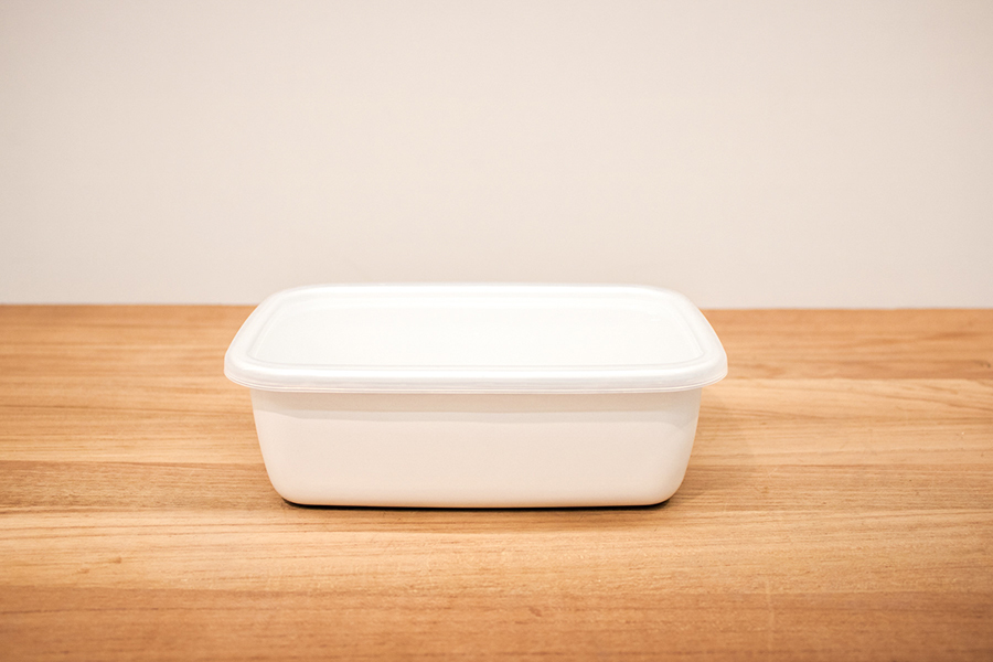 野田琺瑯-長方深形保存容器M（ 塑膠蓋）WRF-M