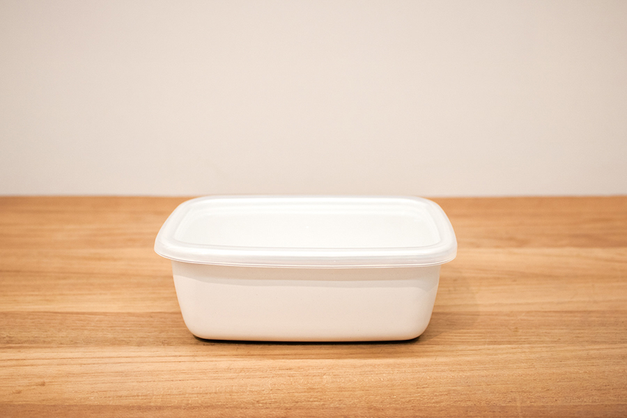 野田琺瑯-長方深形保存容器S（ 塑膠蓋）WRF-S