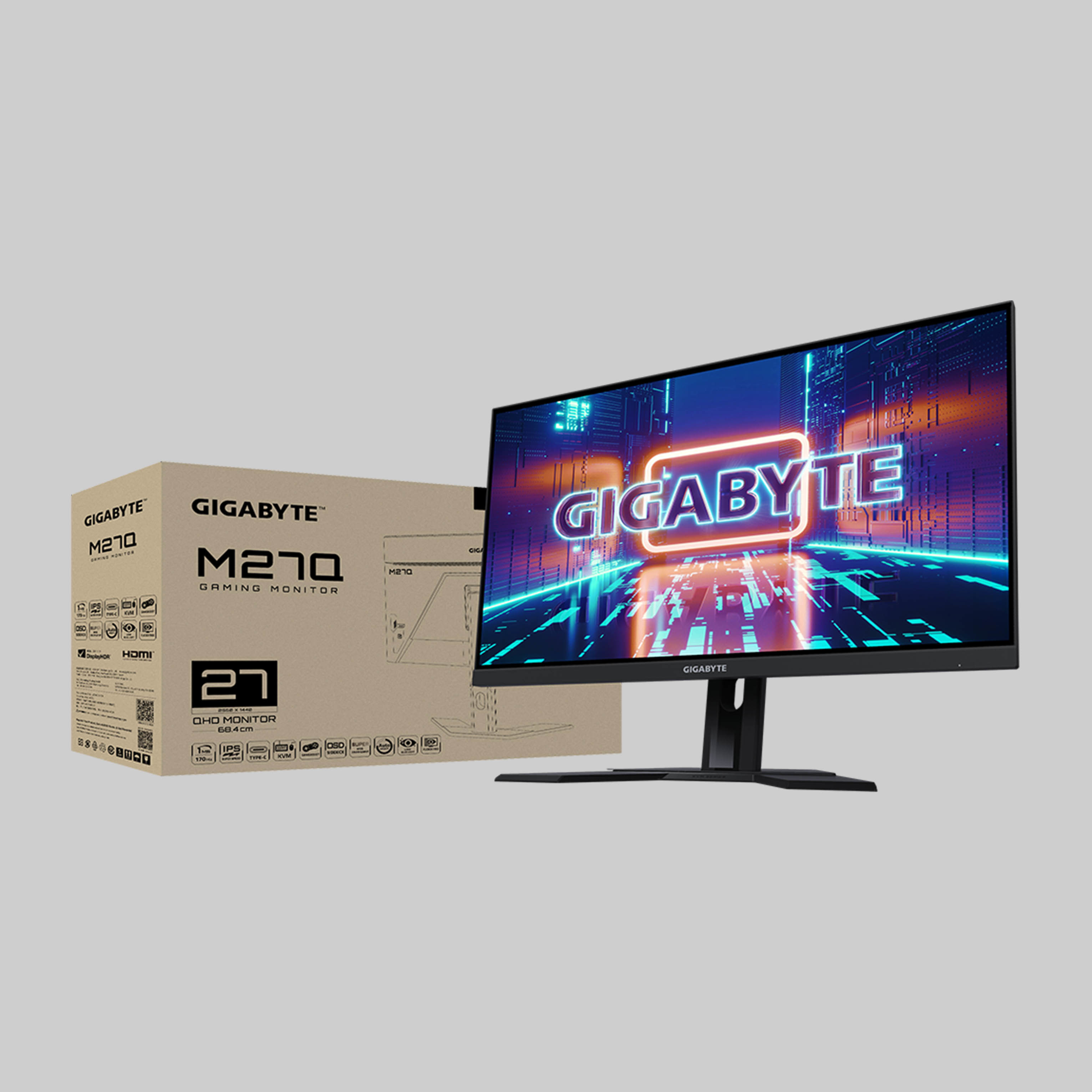GIGABYTE 技嘉 M27Q 27吋2K HDR電競螢幕