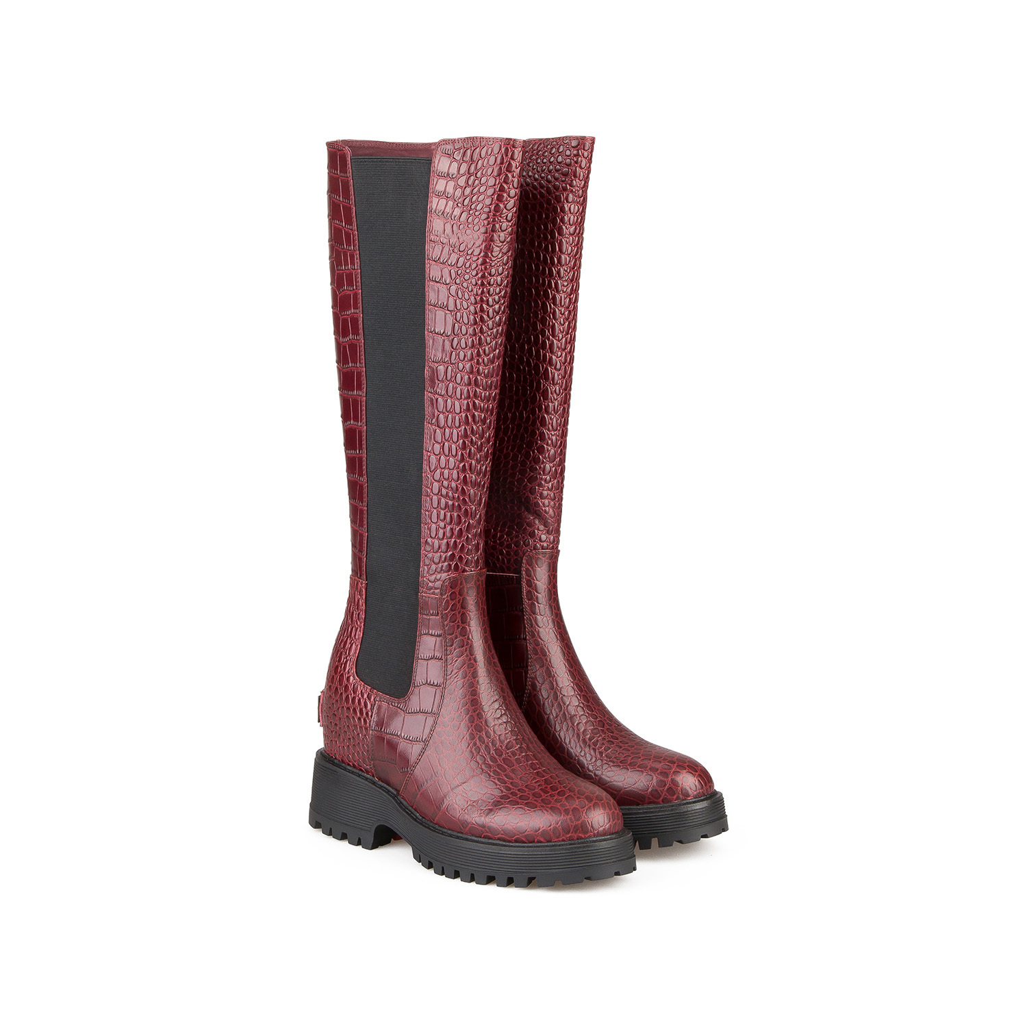 mock croc chelsea boots