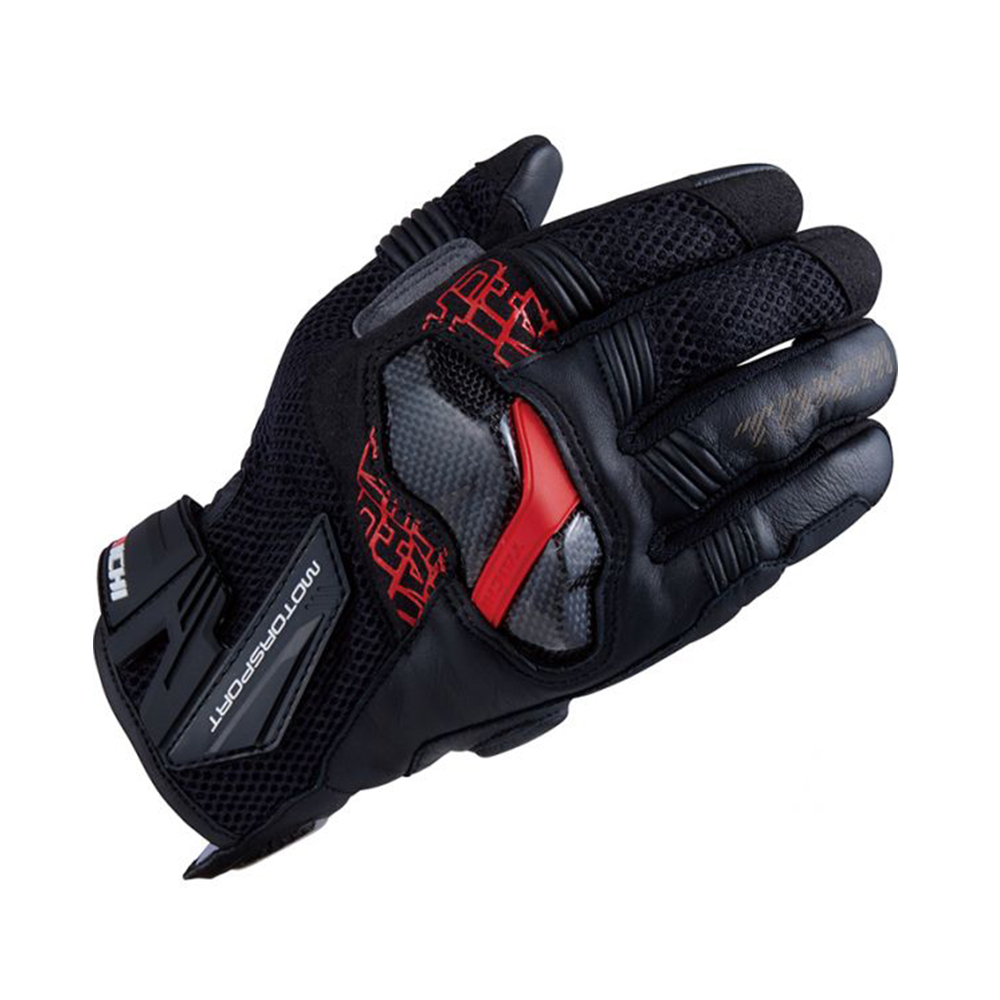 TAICHI RST448 BLACK/RED 黑紅 可觸控 皮布手套 夏季 透氣