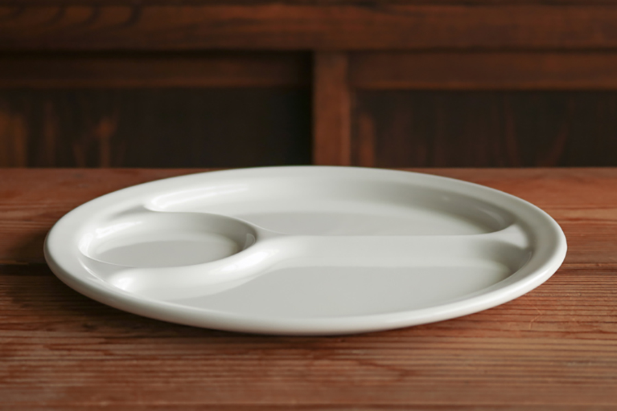 野田琺瑯-圓形分隔餐盤/分隔盤 / S