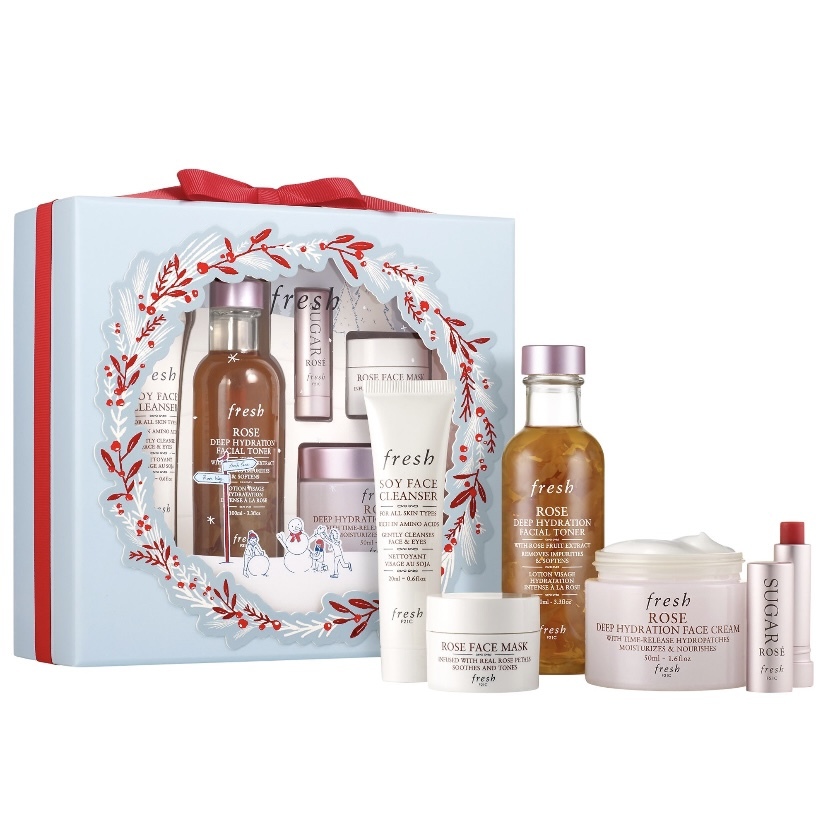 fresh - 5件玫瑰保濕護膚禮盒套裝
