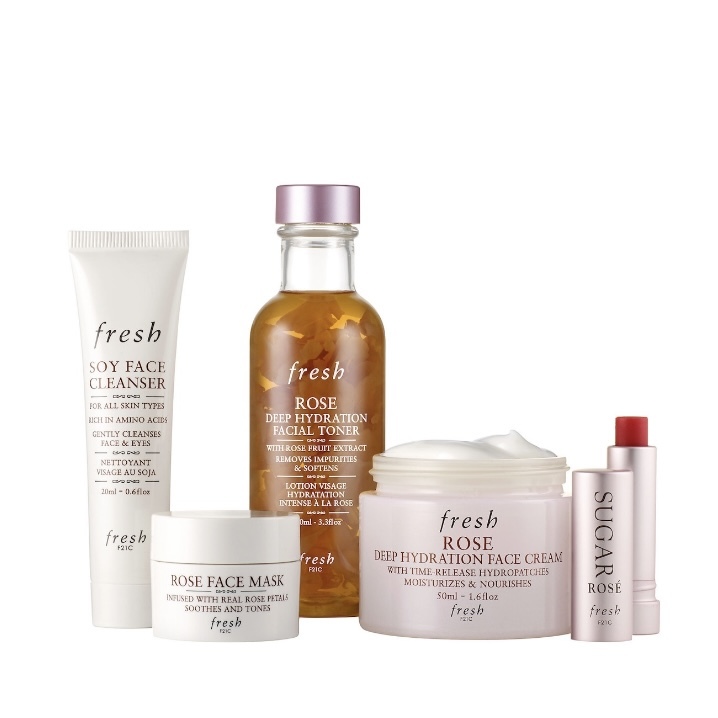 fresh - 5件玫瑰保濕護膚禮盒套裝