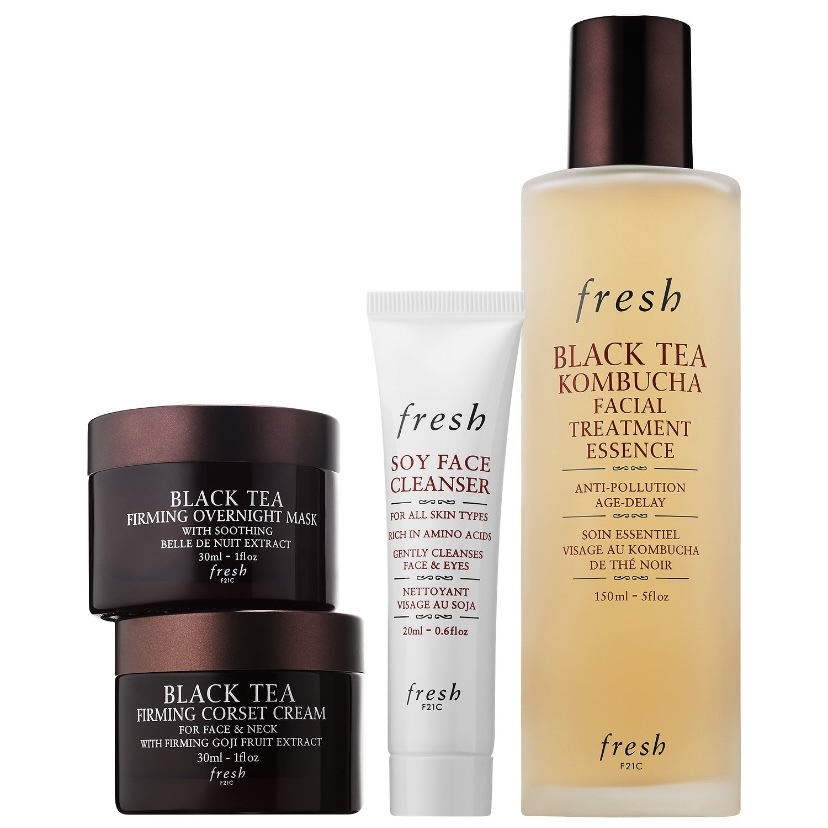 fresh - 紅茶抗皺緊緻4件護膚禮盒套裝
