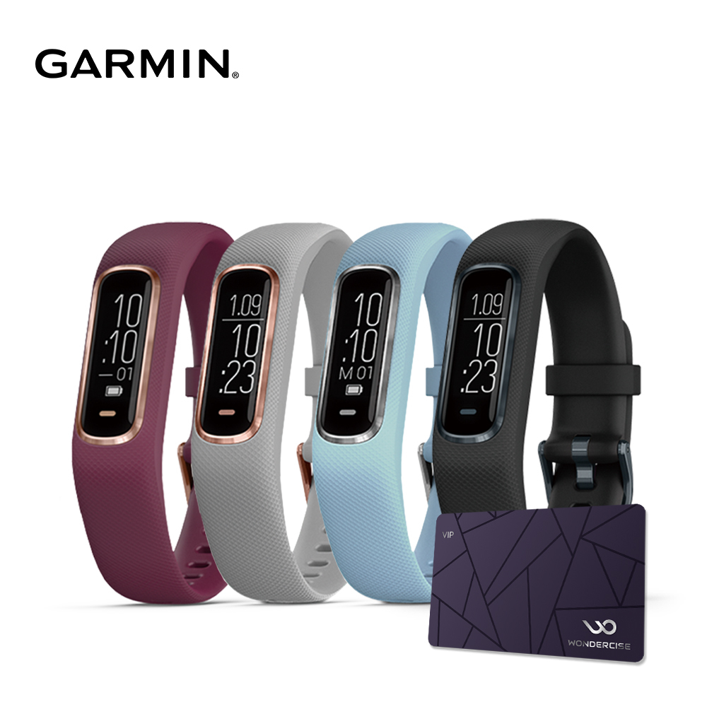 Garmin】VIVOSMART 4 健康心率手環-附Wondercise1年會員卡(共四色)