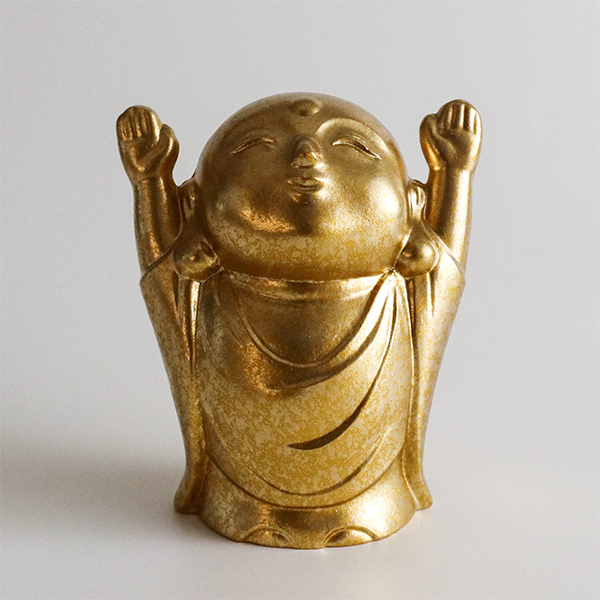 【高岡銅器】無心(六心)地藏-歡喜