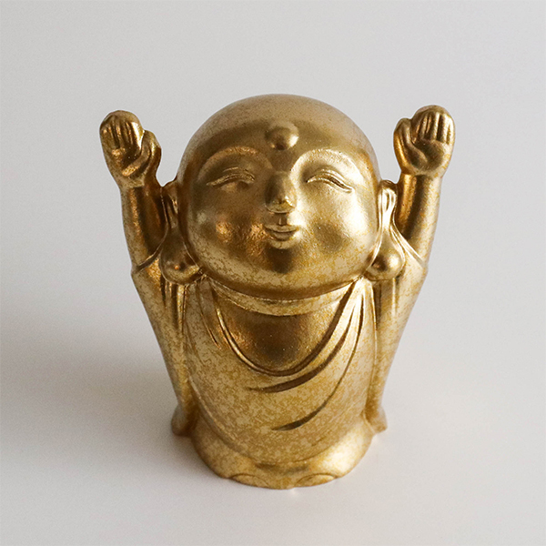 【高岡銅器】無心(六心)地藏-歡喜