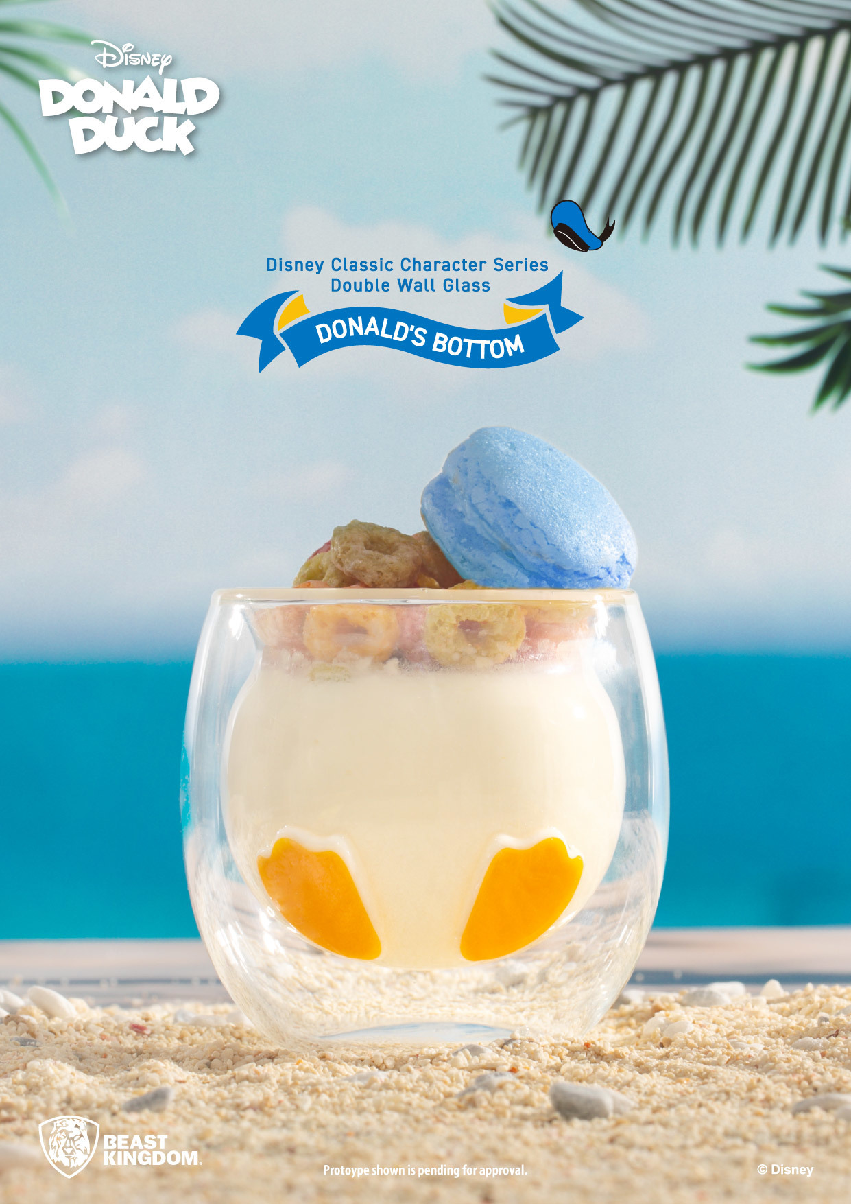 迪士尼經典角色系列  雙層玻璃杯  唐老鴨屁屁款