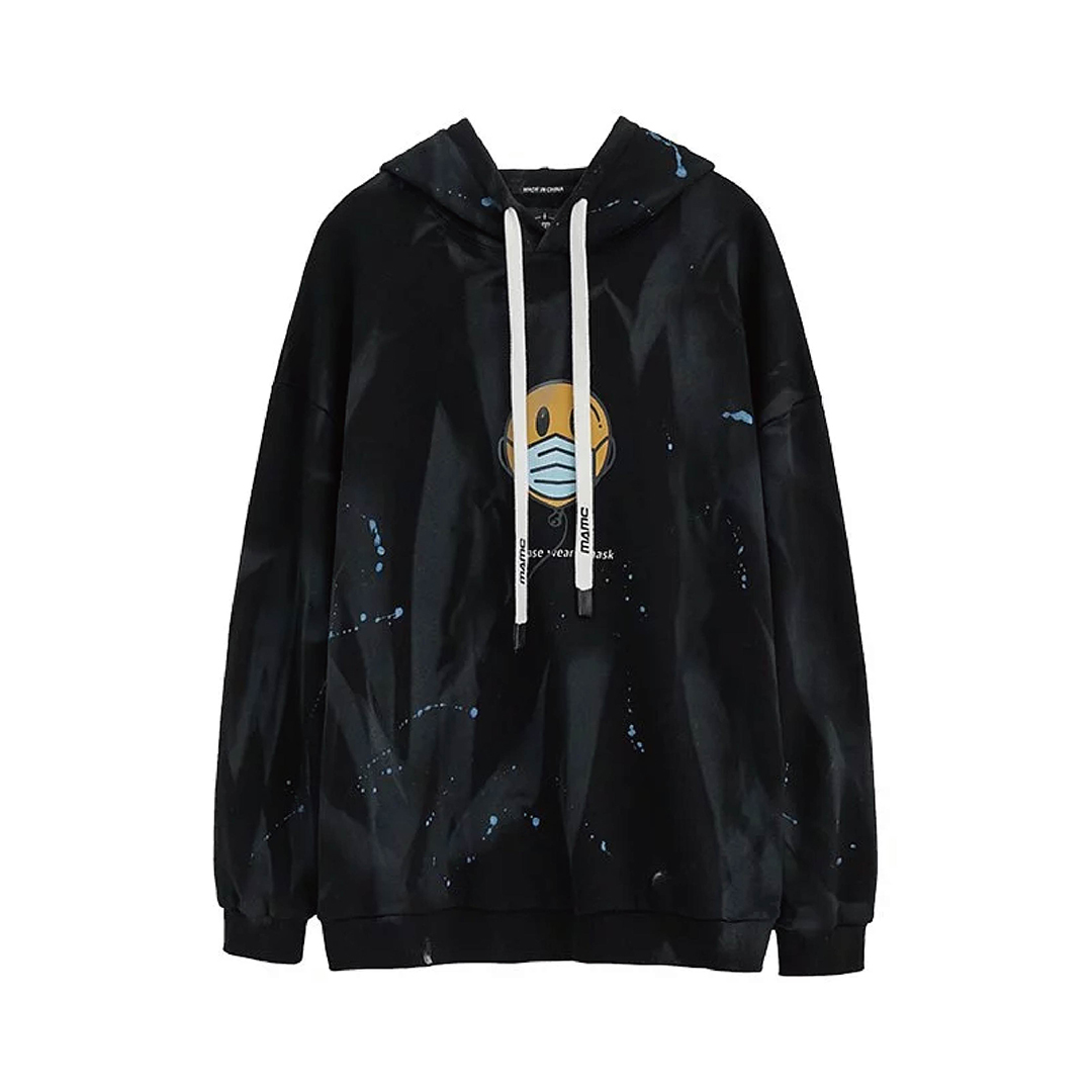 【 MAMC | SMILE HOODIE  噴墨口罩氣球帽TEE 】