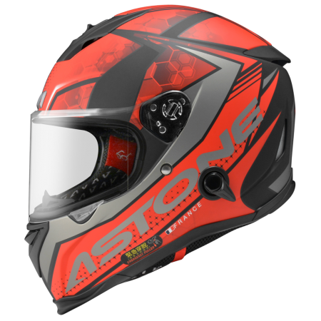 ASTONE GTB800 AO11 消光黑灰紅 全罩 雙鏡片 雙D扣