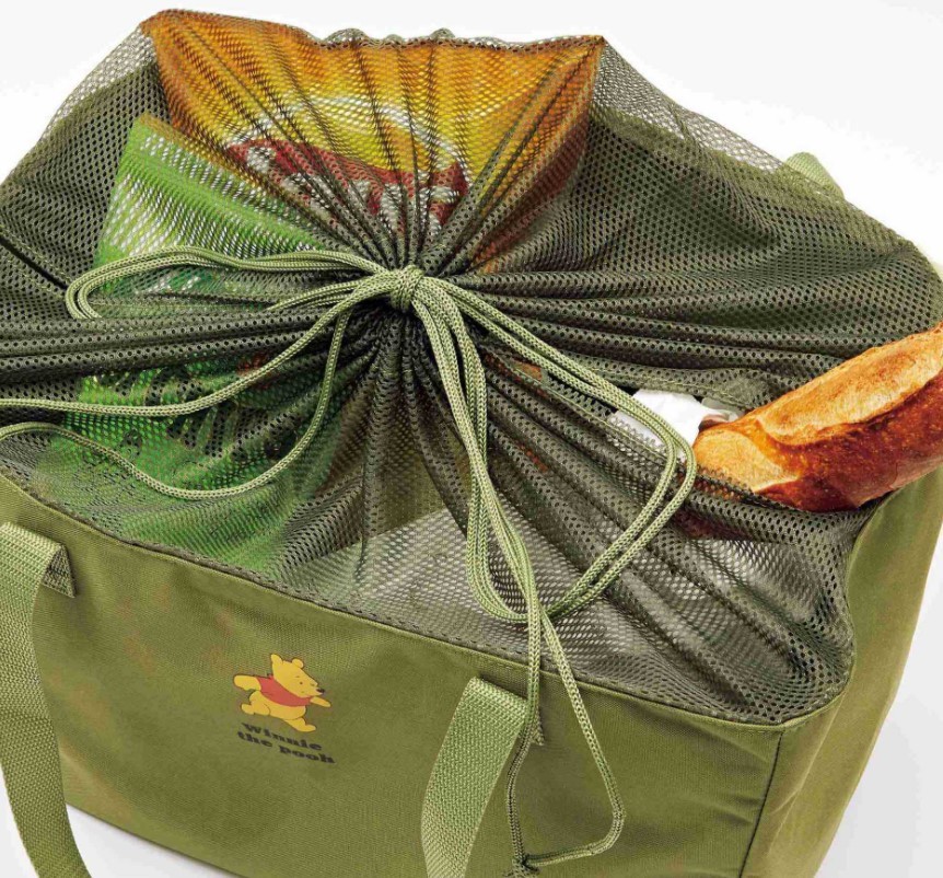 日本小熊維尼束口收納袋 | 可摺疊 | 大容量 | 戶外活動必備| 野餐 | 雜物袋 | 隨身攜帶 | 容易收藏 (逢星期日截單後7-14個工作天發貨)