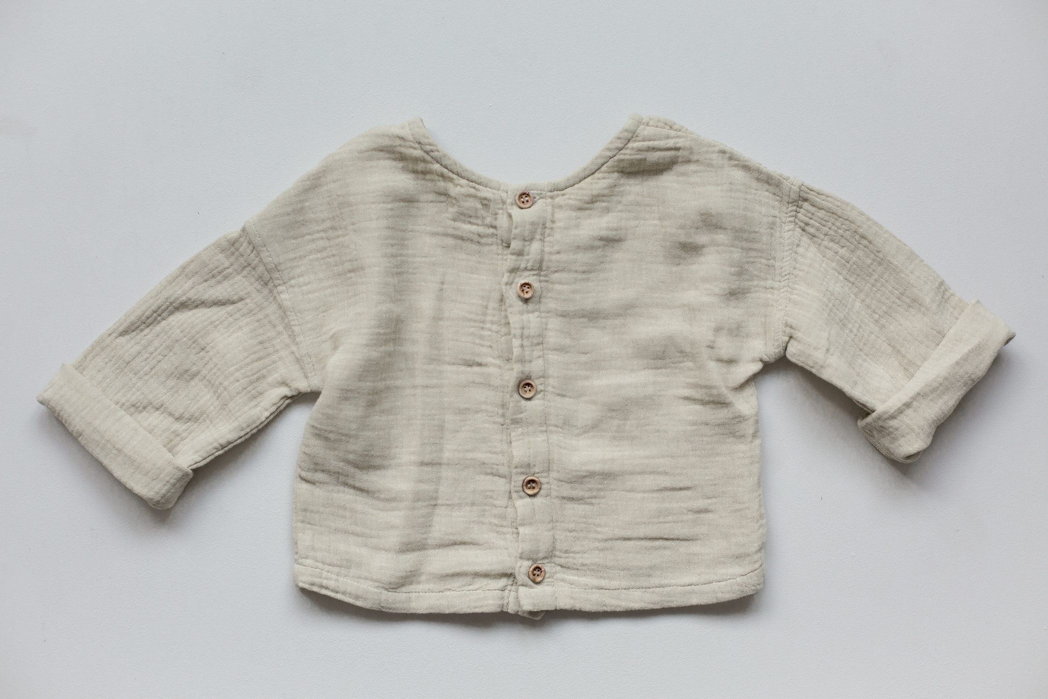 THE SIMPLE FOLK - Button Back Top（Ecru）