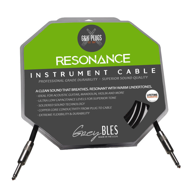 美國 G&H Plugs 高階導線 RESONANCE綠標 原聲 木吉他導線 雙直頭