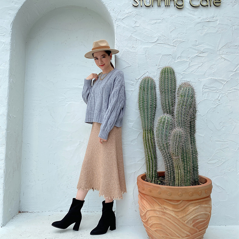 歐美粗跟襪套短靴