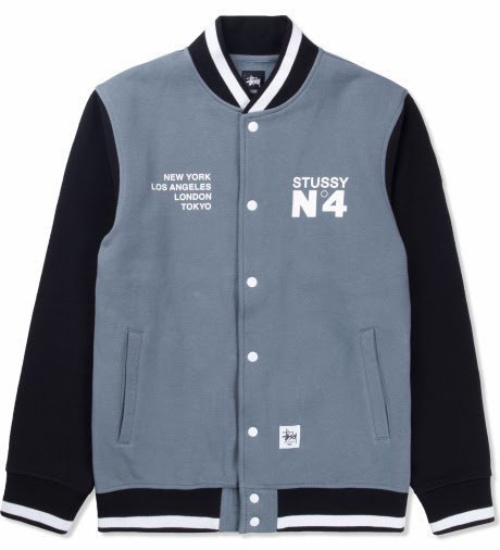 STUSSY NO.4 VARSITY JACKET 拼接 棒球 外套 2色 118082