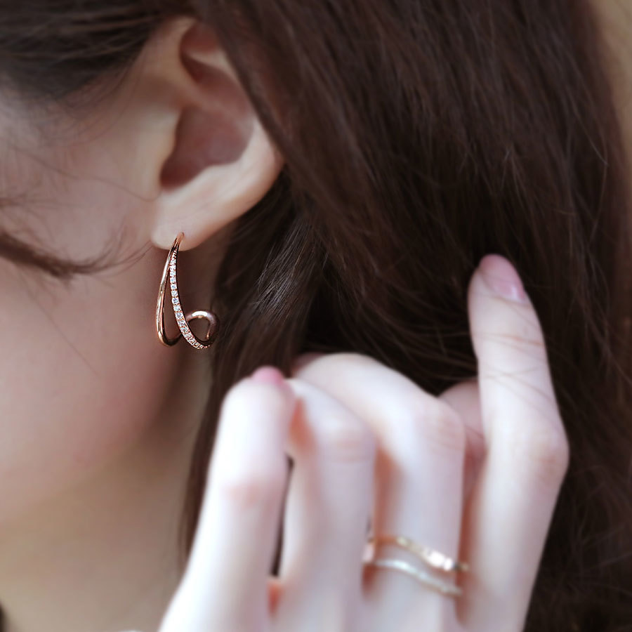 低音譜記號 — 40分鑽石耳環