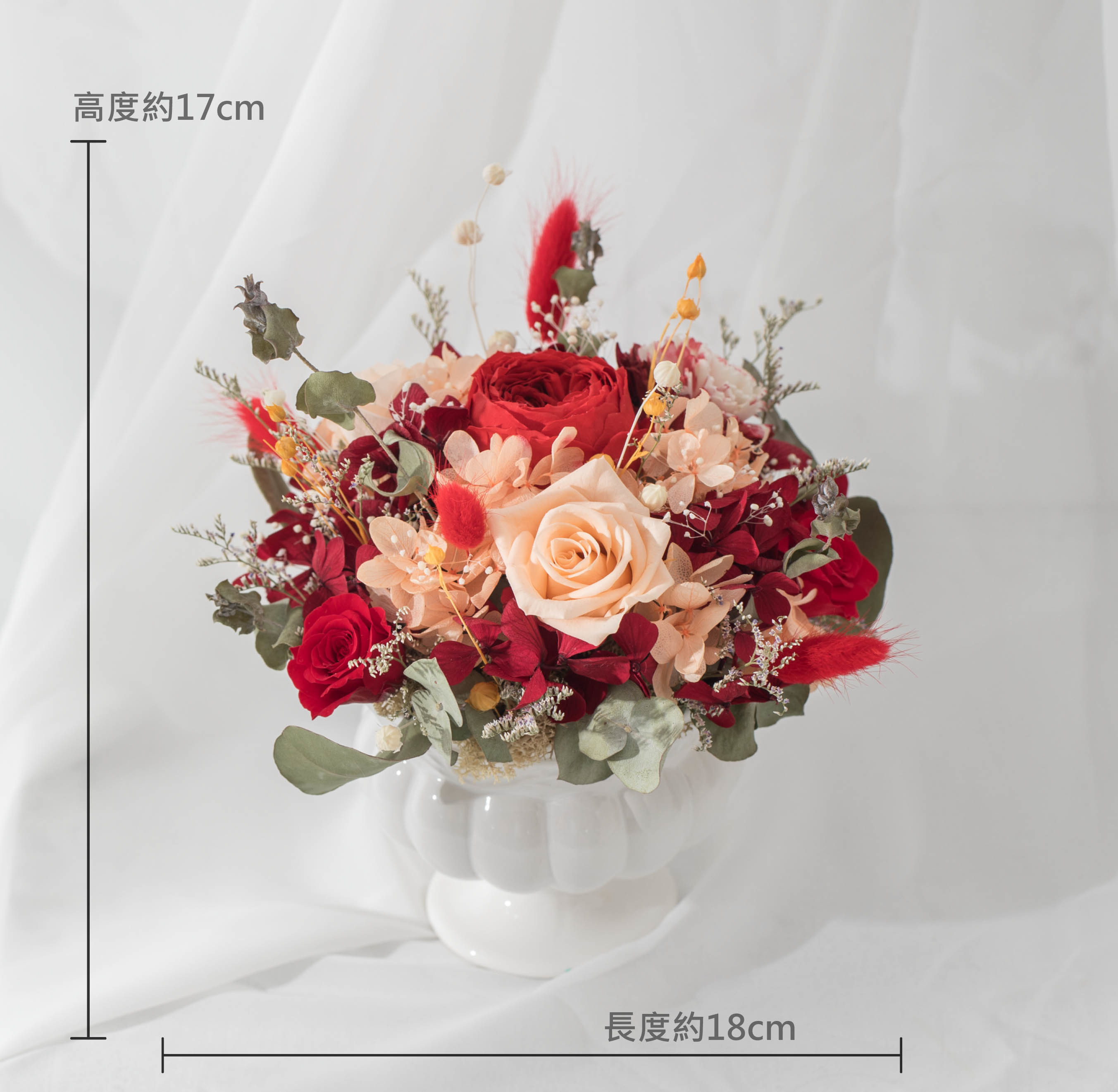 永生桌花-冠軍杯(紅)|開幕賀禮|新居賀禮|室內桌花|新年桌花