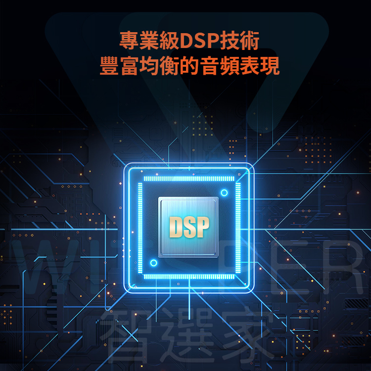 專業級DSP技術豐富均衡的音頻表現DSPR