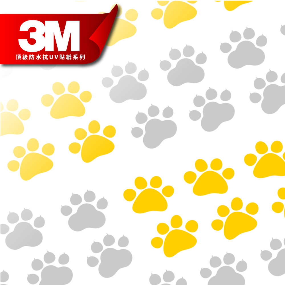 3M 反光貼紙【寵物腳印系列】防水抗UV 車身貼紙 車燈貼紙