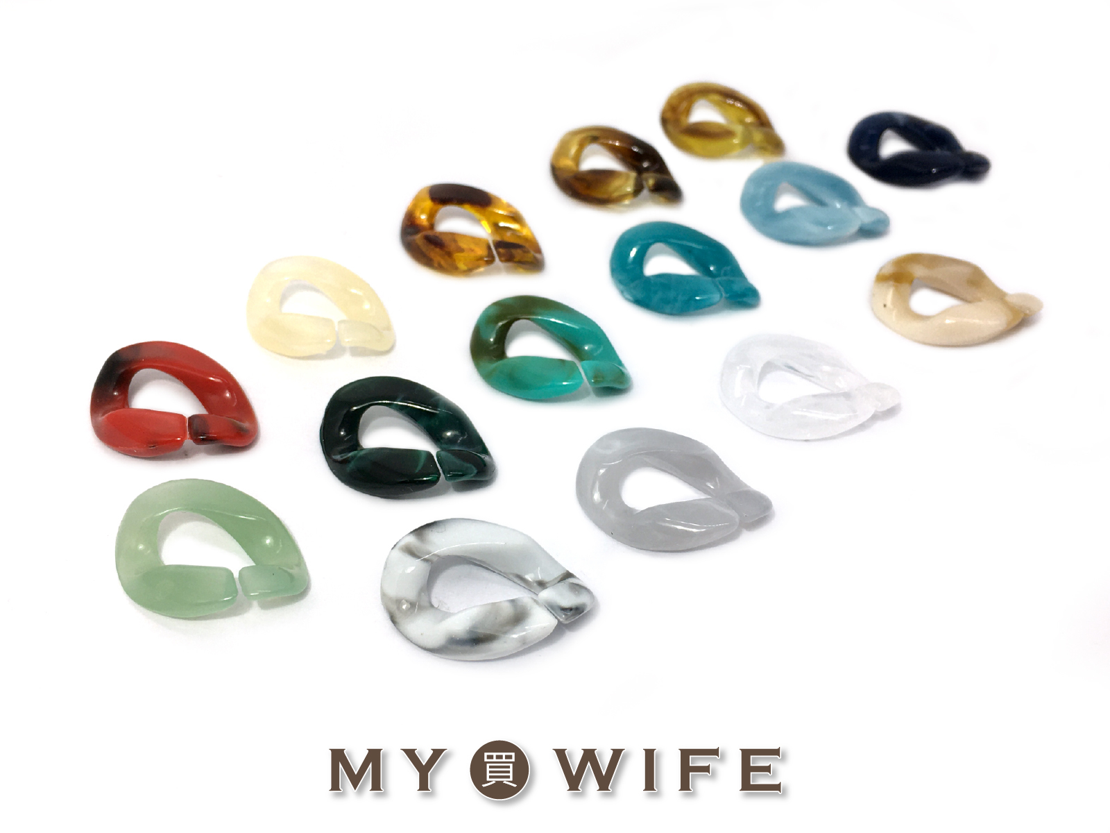 23x17mm壓克力組合鍊_15色【YZ-258】