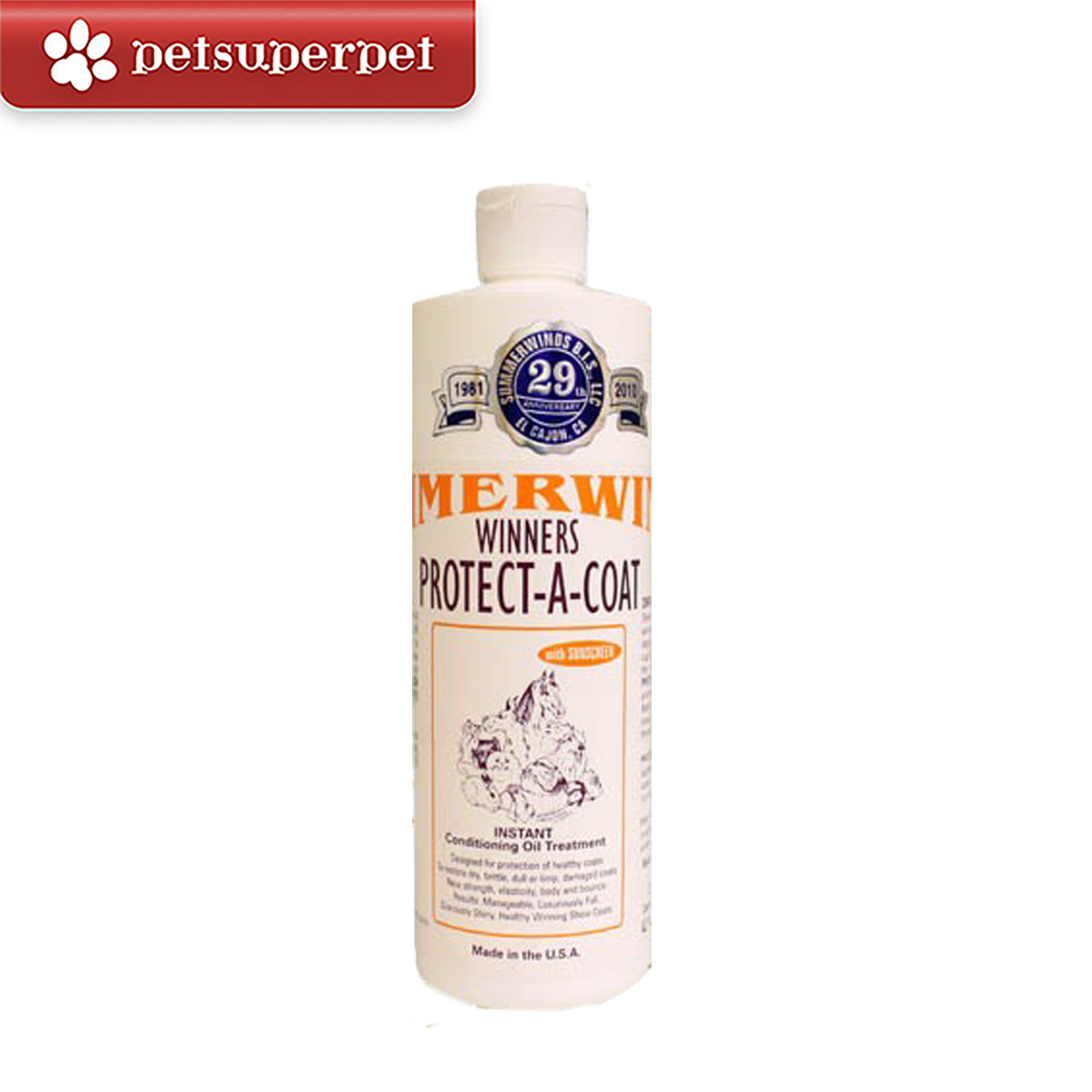 Summerwinds PROTECT - A - COAT 防曬順毛油 (白色配方) 16oz