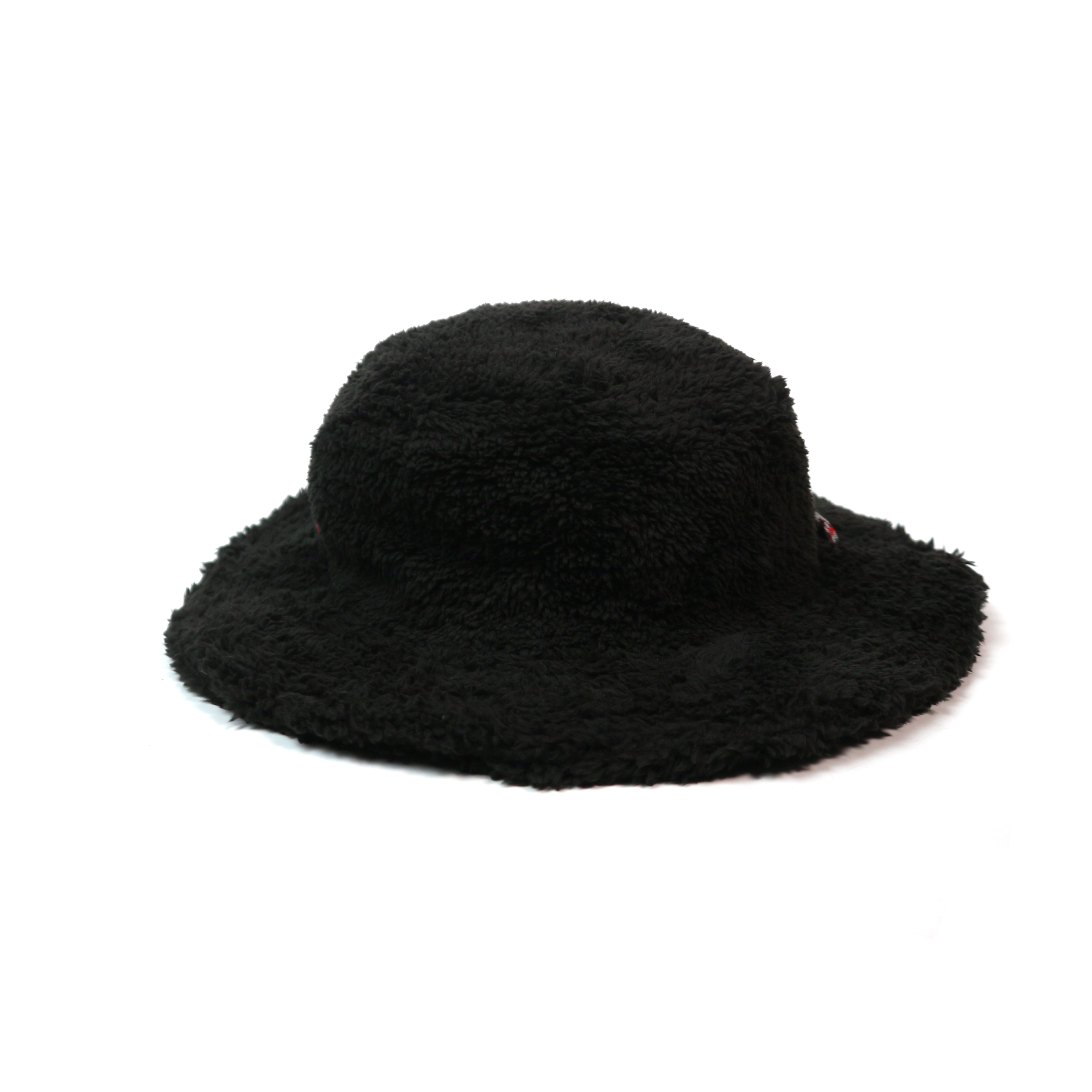 Round House Fur Boa Safari Hat﹝Black﹞