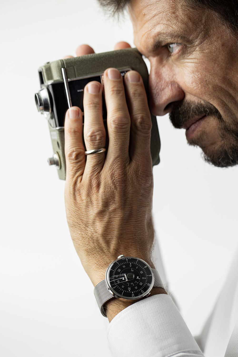 KLOK-01- M2  極簡黑色錶頭 + 米蘭錶帶