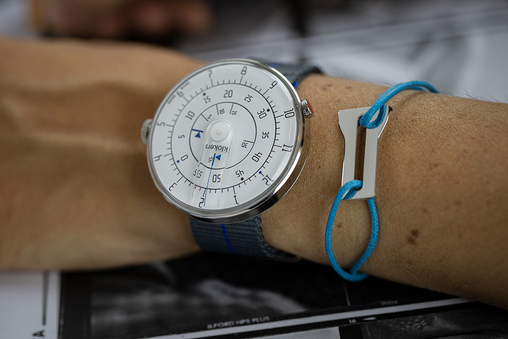 KLOK-01- M1  極簡白色錶頭 + 尼龍錶帶