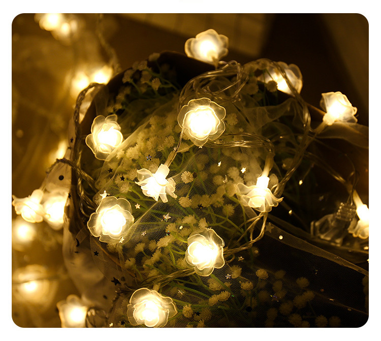 LED玫瑰小花燈 求婚佈置花燈 浪漫生日節日花燈 聖誕節日玫瑰花燈 房間佈置裝飾燈 燈串