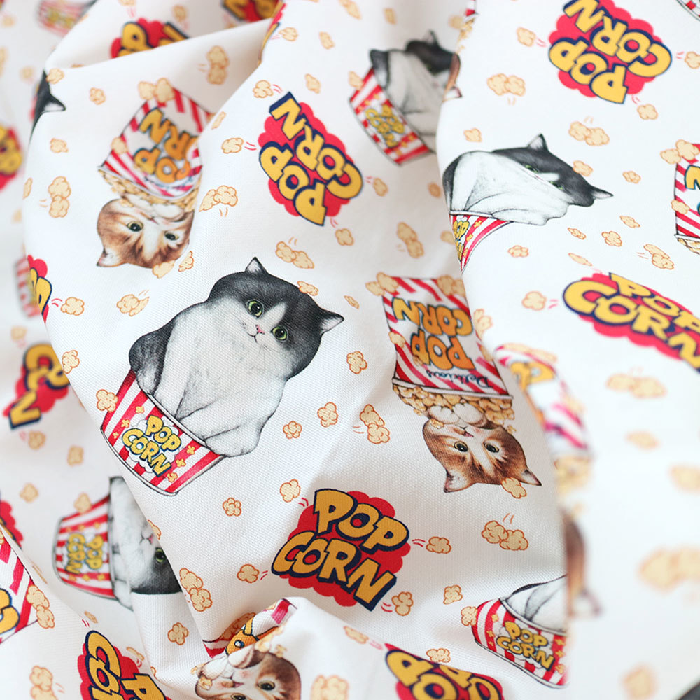爆米花貓咪(一尺)【版權布】