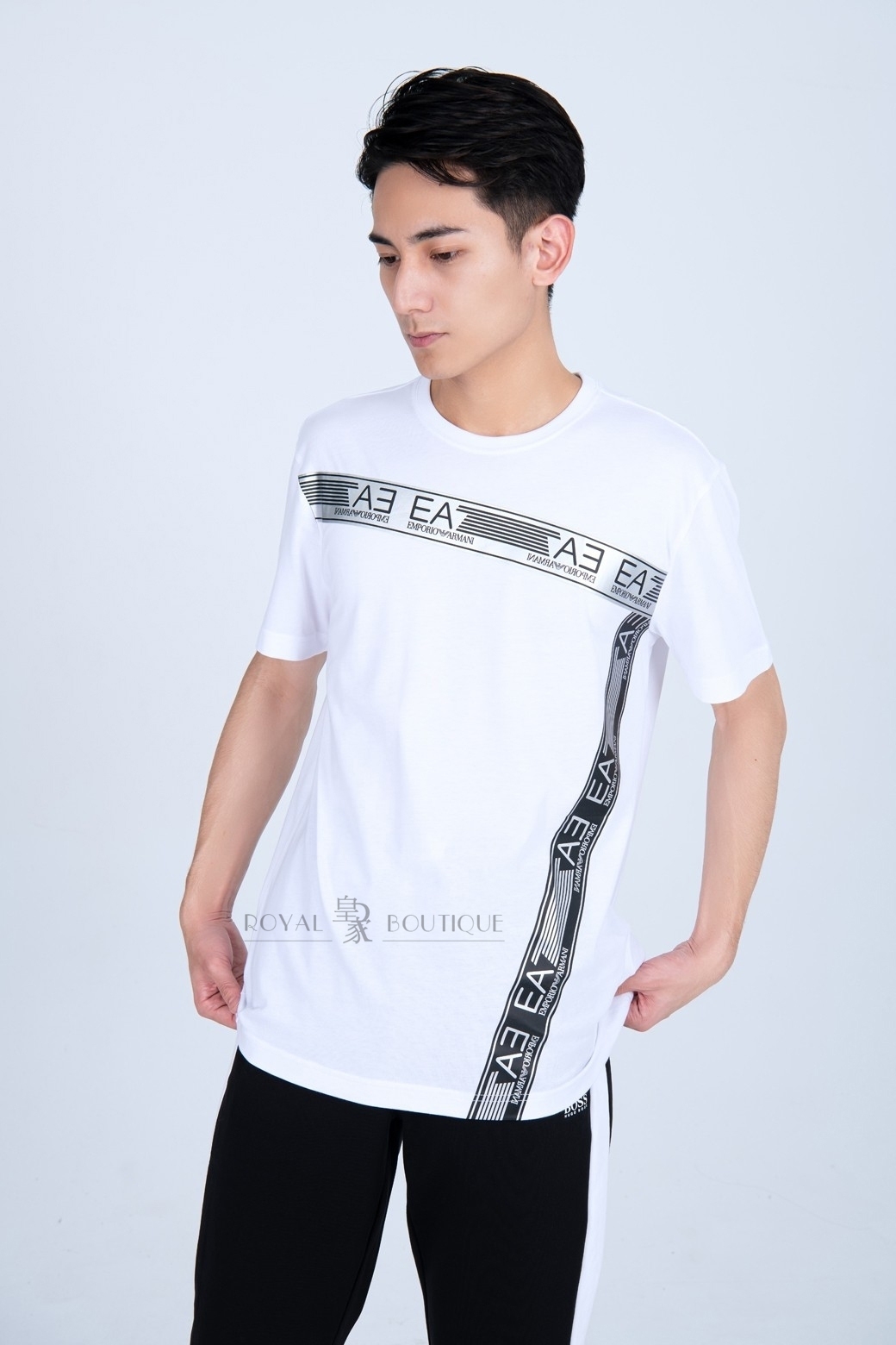 Emporio Armani EA7英文字燙印短袖T恤