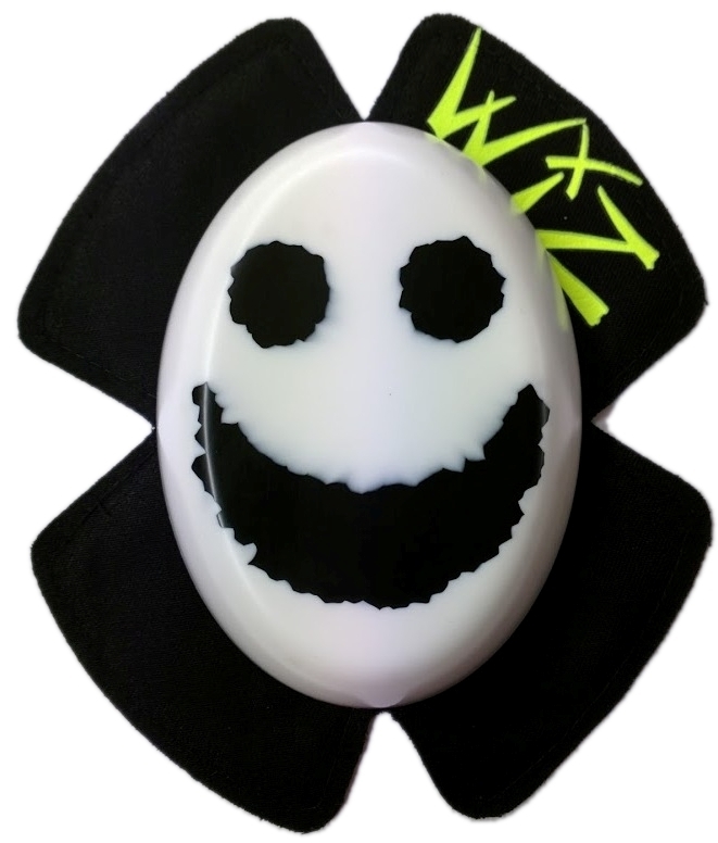 WIZ KNEE SLIDERS 滑塊 笑臉 白底黑