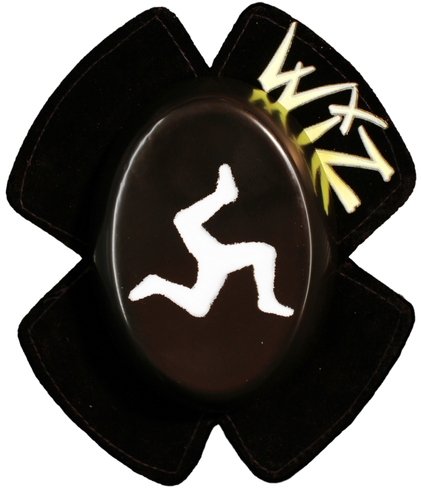 WIZ KNEE SLIDERS 滑塊 曼島 黑底白