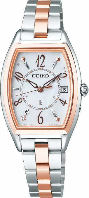 萬年鐘錶 - SEIKO  LUKIA 系列   酒桶型太陽能電波鈦金屬女錶  SSQW054J  /  1B32-0AJ0KS  錶徑 24.6MM