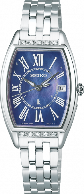 萬年鐘錶 - SEIKO  LUKIA 系列   酒桶型真鑽太陽能電波鈦金屬女錶  SSVW179J /  1B32-0AR0B 錶徑 24MM