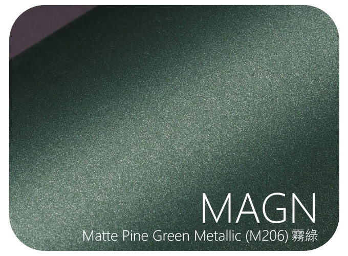 LIFE+GUARD MAGN (M206) Matte Pine Green Metallic 霧綠 風格貼膜樣式，適用於相機、鏡頭與 3C 裝置表面保護與風格打造