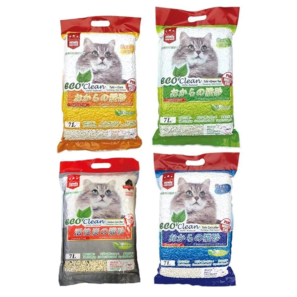 【六包組】ECO艾可豆腐貓砂7L-(原味/玉米/綠茶/活性碳)