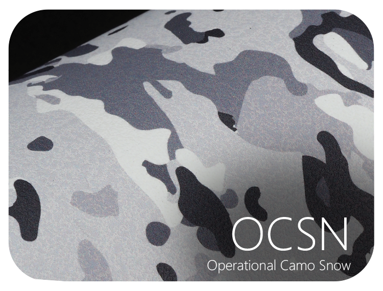 LIFE+GUARD OCSN  Operational Camo Snow LIFE+GUARD WABU Wave Blue vinyl skin sample for 3C protective wraps