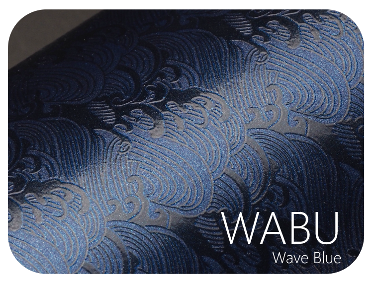 LIFE+GUARD WABU Wave Blue vinyl skin sample for 3C protective wraps