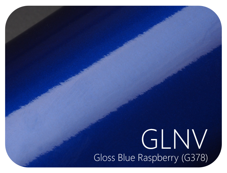 LIFE+GUARD GLNV (G378) Gloss Blue Raspberry vinyl skin sample for 3C protective wraps